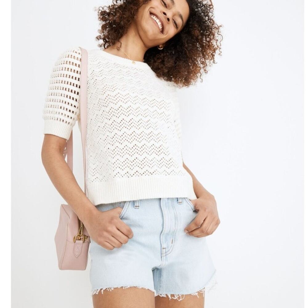Madewell Atwater Crochet Sweater Tee